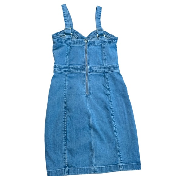 Nina Rossi Jean Overall Mini Dress Size Medium - Picture 8 of 11